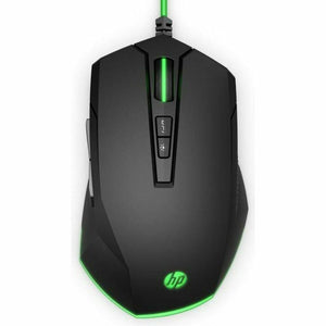 Mouse HP Pavilion 200 USB Schwarz grün Gaming Mit Kabel