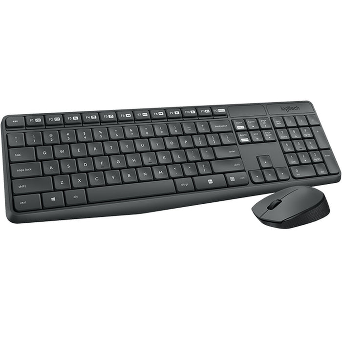 Tastatur mit Drahtloser Maus Logitech MK235 Wireless Keyboard and Mouse Combo