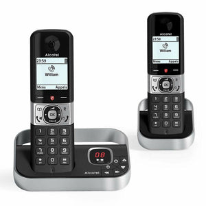 Kabelloses Telefon Alcatel F890 VOICE DUO DECT Schwarz/Silberfarben