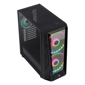 Gehäuse Semitour Mikro ATX / Mini ITX / ATX Aerocool NIGHTHAWKDUOBK RGB USB 3.0 Ø 20 cm Schwarz