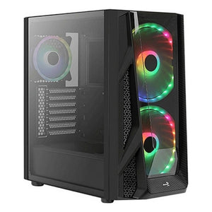 Gehäuse Semitour Mikro ATX / Mini ITX / ATX Aerocool NIGHTHAWKDUOBK RGB USB 3.0 Ø 20 cm Schwarz