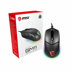 Gaming Maus MSI Clutch GM11 Schwarz Lichter Mit Kabel