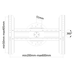 Wandhalterung Neomounts LED-WR100BLACK 75" 50 kg Schwarz 37"