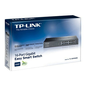 Schalter für das Netz mit Schaltschrank TP-Link TL-SG1016DE RJ45 32 Gbps Schwarz