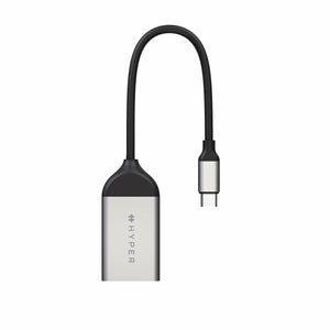 USB C -zu-Red RJ45-Adapter Hyper HD425B Silber