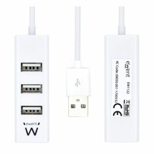 Hub USB Ewent AAOAUS0134 Weiß