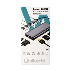 Hub USB Silver HT LOGAN 13 EN 1