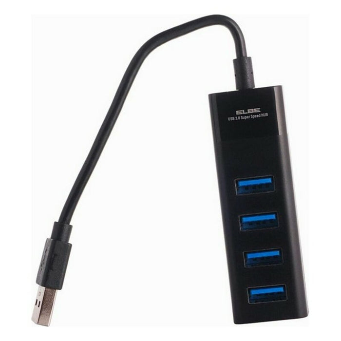 4-Port USB Hub 3.0 ELBE Schwarz