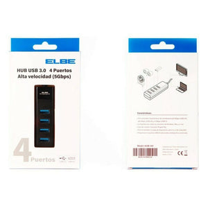 4-Port USB Hub 3.0 ELBE Schwarz