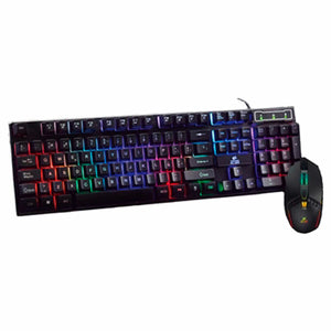 Tastatur und Gaming Maus ELBE PTR-103-G Schwarz