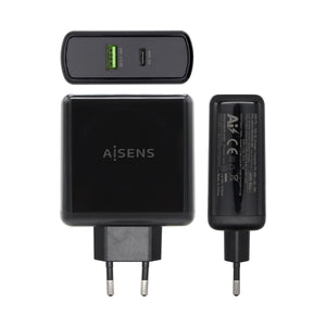 USB-Ladegerät für  die Wand Aisens PD 3.0 48 W USB-C Schwarz