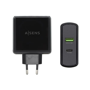 USB-Ladegerät für  die Wand Aisens PD 3.0 48 W USB-C Schwarz