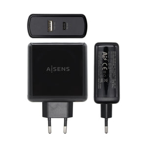 USB-Ladegerät für  die Wand Aisens PD 3.0 USB-C 57 W Schwarz