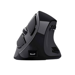 Schnurlose Mouse Trust Voxx Bluetooth Aufladbar Ergonomisch Vertikal Schwarz 2400 dpi